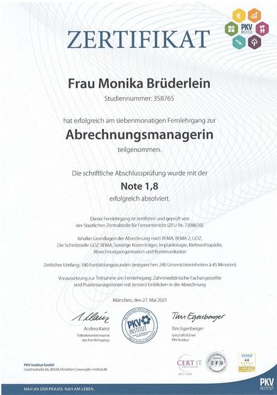 Abrechnungsmanagerin